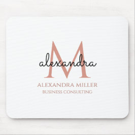 Eleganter Name des Schwarz-Schwarz-Monogramms Mousepad