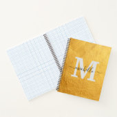 Eleganter Name des Schwarzen Monogramms Notizblock (Innenseite)