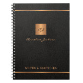 Eleganter Name des Skripts Monogramm personalisier Notizblock (Vorderseite)