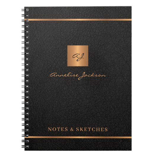 Eleganter Name des Skripts Monogramm personalisier Notizblock (Vorderseite)