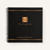 Eleganter Name des Skripts Monogramm personalisier Notizblock (Vorderseite)