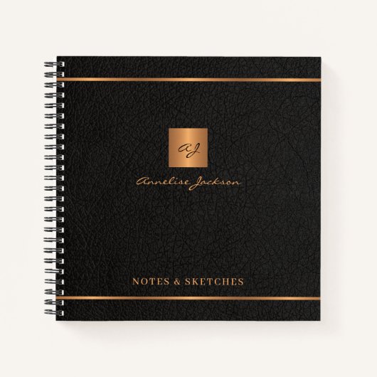 Eleganter Name des Skripts Monogramm personalisier Notizblock (Vorderseite)