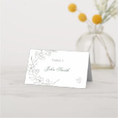 Eleganter Name Food Card Platzkarte (Vorderseite)