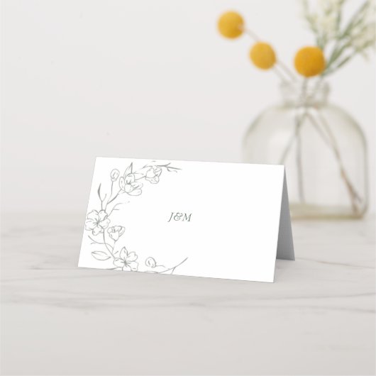 Eleganter Name Food Card Platzkarte (Rückseite)