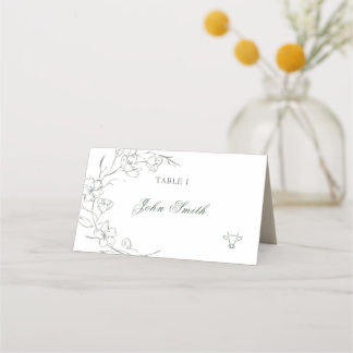 Eleganter Name Food Card Platzkarte