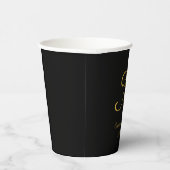 Eleganter Name für das Schwarze Gold Monogram Scri Pappbecher (Rechts)