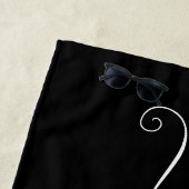 Eleganter Name für das Schwarze Gold Monogram Scri Strandtuch (Beispiel)