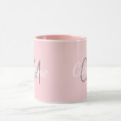 Eleganter Name für das weiße Rosa Monogramm Tasse (Zentrum)