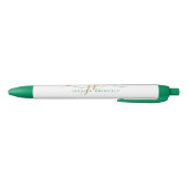 Eleganter Name für Green Gold Script Monogram Kugelschreiber (Unterseite)