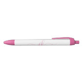 Eleganter Name für rosa Skriptmonogramm Kugelschreiber (Oberseite)