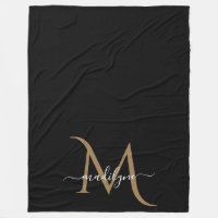 Eleganter Name für Schwarz und Gold Monogram