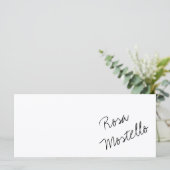 Eleganter Name für Schwarz und Weiß (Stehend Vorderseite)