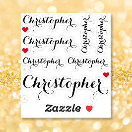 Eleganter Name für schwarze Skripte Stilistischer, Aufkleber