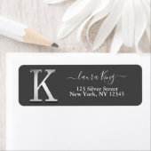 Eleganter Name für Silver Custom Monogram K (Insitu)
