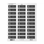 Eleganter Name für Silver Custom Monogram K (Vorne)