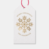 Eleganter Name Gold Snowflake Geschenkanhänger (Vorderseite)