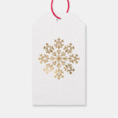 Eleganter Name Gold Snowflake Geschenkanhänger (Rückseite)