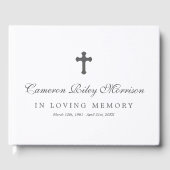 Eleganter Name im Skript im lieben Speicher Gästebuch (Vorderseite)