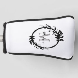 Eleganter Name in der Schwarzen/Weißen Monogramm Golf Headcover