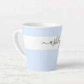 Eleganter Name in Script Typografy Powder Blue Milchtasse (Linke Ecke)