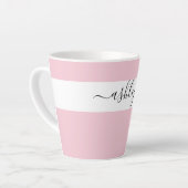 Eleganter Name in Skript-Typografie Rosa Milchtasse (Linke Ecke)