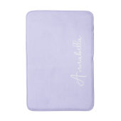 Eleganter Name Lila Lavender Badematte (Vorderseite Vertikal)