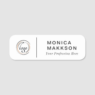 Eleganter Name, Logo und Titel Namensschild