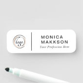 Eleganter Name, Logo und Titel Namensschild (Beispiel)
