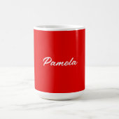 Eleganter Name Minimalistischer Warm-Rot Kaffeetasse (Mittel)