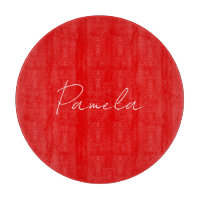 Eleganter Name Minimalistischer Warm-Rot