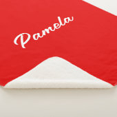 Eleganter Name Minimalistischer Warm-Rot Sherpadecke (3/4)