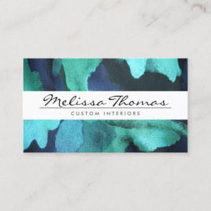 ELEGANTER NAME MIT BLUE FLORAL FABRIC Business Car Visitenkarte