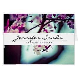 ELEGANTER NAME MIT CHERRY BLOSSOMEN Faltkarte
