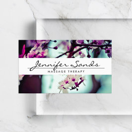 ELEGANTER NAME MIT CHERRY BLOSSOMS Business Card Visitenkarte
