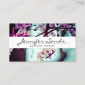 ELEGANTER NAME MIT CHERRY BLOSSOMS Business Card Visitenkarte (Vorderseite)