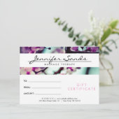 ELEGANTER NAME mit CHERRY BLOSSOMS Geschenkgutsche (Stehend Vorderseite)