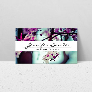 ELEGANTER NAME MIT CHERRY BLOSSOMS II-Visitenkarte Visitenkarte