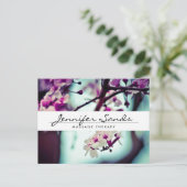 ELEGANTER NAME MIT CHERRY BLOSSOMS Postkarte (Stehend Vorderseite)