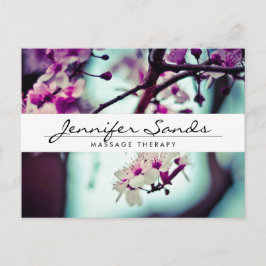 ELEGANTER NAME MIT CHERRY BLOSSOMS Postkarte