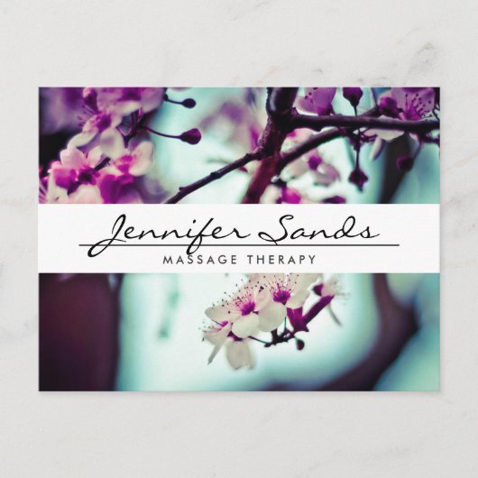 ELEGANTER NAME MIT CHERRY BLOSSOMS Postkarte (Vorderseite)