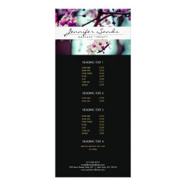 ELEGANTER NAME MIT CHERRY BLOSSOMS Rack Card Werbekarte