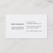 ELEGANTER NAME MIT PINK FLORAL FABRIC Business Car Visitenkarte (Rückseite)