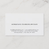 ELEGANTER NAME MIT TREE BRANCHES Business Card Visitenkarte (Rückseite)