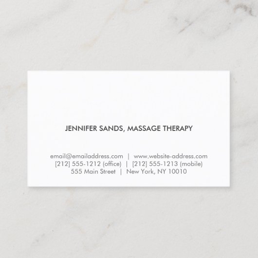 ELEGANTER NAME MIT WATERCOLOR BOUQUET VISITENKARTE (Rückseite)