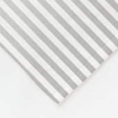 Eleganter Name Monogram & Thin Gray Ombre Streifen Fleecedecke (Ecke)