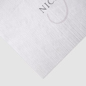 Eleganter Name Monogram & Thin Gray Ombre Streifen Seidenpapier (Ausschnitt)