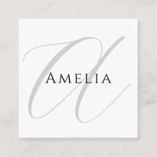 Eleganter Name Monogramm Anfangsbuchstabe Kalligra Begleitkarte