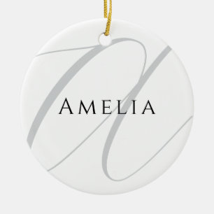 Eleganter Name Monogramm Anfangsbuchstabe Kalligra Keramik Ornament
