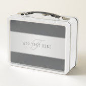 Eleganter Name & Monogramm-Buchstabe (oder anderer Metall Brotdose (Rückseite)