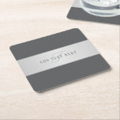 Eleganter Name & Monogramm-Buchstabe (oder anderer Rechteckiger Pappuntersetzer (angewinkelt)